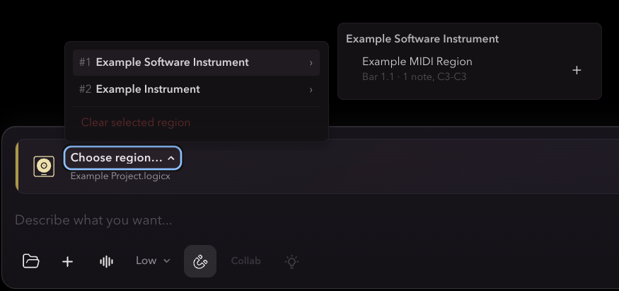 Logic region picker